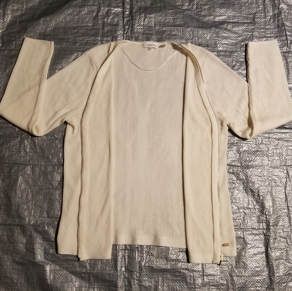 🍁🌺Calvin Klein knit zip up cardigan